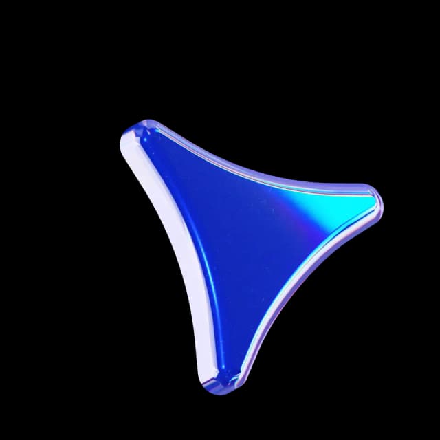 slim triangle shape 3d object image